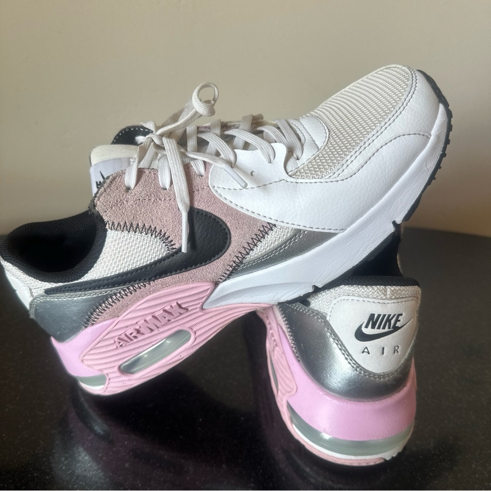 Nike Women's Air Max Sneakers - White, Pink, Black Size 10
